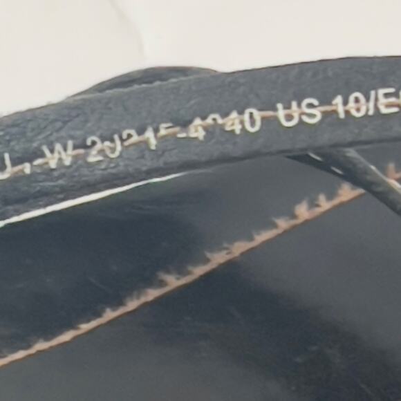 Olukai Black Leather Strappy Thong Sandals Women's 10 Beachy Summer Party - Picture 10 of 14